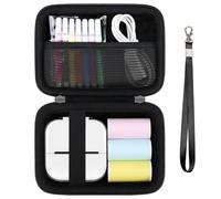 Supmay Étui pour imprimante d'autocollants compatible avec Memoking T02/pour iDPRT/pour Phomemo/pour Anycash/pour Ponek/pour Cabaro Mini imprimante autocollante, Print Pods Mini sac de rangement pour