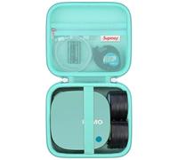 Supmay Étui rigide pour étiqueteuse DYMO LetraTag 200B avec Bluetooth | Imprimante d'étiquettes compacte, sac avec fermeture éclair en maille pour rubans d'étiquettes, piles, câble de charge, bleu