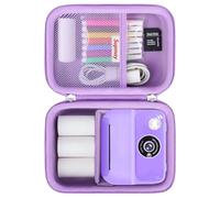 Supmay Kids Camera Case Compatible avec ASTGMI pour HiMont pour TIATUA pour Gofunly pour Hangrui pour GREENKINDER Kids Camera Impression instantanée, Imprime Sac de Stockage en Papier, Violet