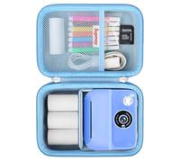 Supmay Kids Camera Case Compatible avec ASTGMI pour HiMont pour TIATUA pour Gofunly pour Hangrui pour GREENKINDER Kids Camera Impression instantanée, Imprime Sac de Stockage en Papier, Bleu