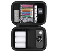 Supmay Kids Camera Case Compatible avec ASTGMI pour HiMont pour TIATUA pour Gofunly pour Hangrui pour GREENKINDER Kids Camera Impression instantanée, Imprime Sac de Stockage en Papier, Noir