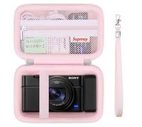 Supmay Sac de Transport pour Sony RX100 VII / RX100 VI / RX100 V / RX100 IV / RX100 III caméra compacte Premium, Sac de Voyage de Stockage avec Poche en Maille pour câble de Charge, Rose Bonbon
