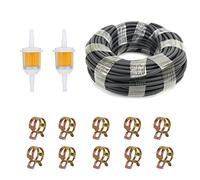 SUpoetry Filtres à Carburant, Filtre à Essence Moto, Kit De Tuyau de Carburant, Kit de Filtre à Essence Universel, 2 Filtres Tuyaux de Carburant Colliers de Serrage de Tuyau de Carburant