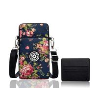 SUpoetry Pochette Telephone Portable, Pochette Femme Bandouliere, Sac à Bandoulière pour Téléphone Portable, Résistant Aux Éclaboussures, Bandoulière Réglable, avec Porte-Cartes