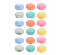 Supoion Lot de 18 boîtes de rangement colorées en forme de macaron pour boucles d'oreilles