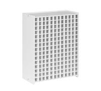 Supoion Organisateurs de rangement pour marqueurs avec séparateur amovible et porte-crayons de couleur Blanc moderne