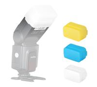 Supon Diffuseur de flash pour Godox TT520 TT560 Flash Speedlite (lot de 3, blanc, bleu, jaune)