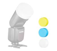 Supon V1 Kit de dôme diffuseur pour flash Godox V1 à tête ronde, accessoires pour V1C V1S V1N V1O V1F Speedlite - Lot de 3 blancs (blanc, bleu, jaune)