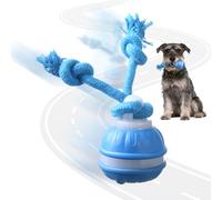 Supore Balle Chien Interactif, Jouets pour Chiens Interactive Rechargeable, Jouet pour Chien Intelligent avec Corde à Mâcher, Balle Chien Qui Bouge Toute Seule pour Chiens de Petite, Moyens (Bleu)