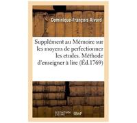 Supplément Au Mémoire Sur Les Moyens De Perfectionner Les Etudes