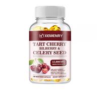 Supplément de cerise, myrtille et céleri 12000 mg (120 gélules) Supplément alimentaire, Voies urinaires, Acide urique, Nettoyage, Désintoxication, Os, Muscle