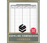 Supplier Comparison Logbook: Track Multiple Suppliers and Review Prices | Keep All Vendor Information in One Place | 100 Pages
