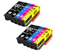 Supply Guy 10 Cartouches d'encre Compatible avec Epson 33XL Multipack pour Expression Premium XP530 XP540 XP630 XP635 XP640 XP645 XP7100 XP830 XP900
