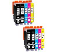 Supply Guy 10 Cartouches d'encre Compatible avec HP 364 XL / N9J74AE pour DeskJet 3070A 3520 OfficeJet 4620 4622 PhotoSmart 5510 5515 5520 5524 6510 6520 6525 B010a B109a B110a B210a et Plus