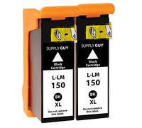 Supply Guy 2 Cartouches d'encre Compatible avec LexMark 150xl Noir pour INTERPRET S-415 Intuition S-515 Pro-715 Pro-910 Pro-910 Series Pro-915 S-315