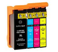 Supply Guy 4 Cartouches d'encre Compatible avec LexMark 100xl Multipack pour Genesis S-810 Series Genesis S-815 Genesis S-816 Impact S-300 Series Impact S-301 Impact S-302