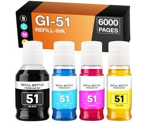 Supply Guy 4X Encre Compatible avec Canon GI-51 Multipack pour Pixma G 1520 G 1530 G 1560 G 2520 G 2560 G 2570 G 3520 G 3560 G 3570 Series G 4570