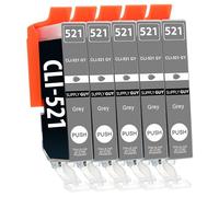 Supply Guy 5 Cartouches d'encre avec Puce Compatible avec Canon CLI-521 (Gris) pour Canon Pixma MP980 MP990