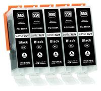 Supply Guy 5 Cartouches d'encre avec Puce Compatible avec Canon PGI-550 PGBK Noir pour Canon Pixma IP7250 IP8750 IX6850 MG5450 MG5550 MG5650 MG5655 MG6350 MG6450 MG6650 MG7150 MG7550 MX725 MX925