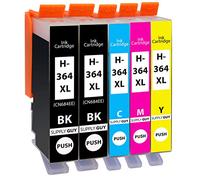 Supply Guy 5 Cartouches d'encre Compatible avec HP 364 XL / N9J74AE pour DeskJet 3070A 3520 OfficeJet 4620 4622 PhotoSmart 5510 5515 5520 5524 6510 6520 6525 B010a B109a B110a B210a et Plus