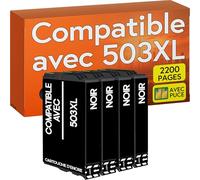Supply Guy 503XL Cartouches Noir compatibles avec Epson 503 XL pour Expression Home XP-5200 XP-5205 Workforce WF-2960 WF-2965 Multipack 4 Cartouches d'encre