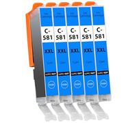 Supply Guy 581XXL Cartouches Cyan compatibles avec Canon CLI-581 XXL pour Pixma TS705 TS705a TS6350 TS6350a TS6351 TS6351a TS6300 TR8550 TS9550 Multipack 5 Cartouches d'encre 581 XXL