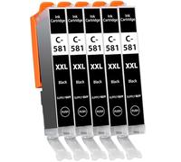Supply Guy 581XXL Cartouches Noir compatibles avec Canon CLI-581 XXL pour Pixma TS705 TS705a TS6350 TS6350a TS6351 TS6351a TS6300 TR8550 TS9550 Multipack 5 Cartouches d'encre 581 XXL