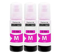 Supply Guy Encre Compatible avec Epson 104 Magenta pour ET-2710 ET-2711 ET-2712 ET-2714 ET-2715 ET-2720 ET-2721 ET-2726 ET-2810 ET-2815 ET-2820 ET-2821 ET-2825 ET-2826 ET-4700 ET-4800 (3 x 70ml)