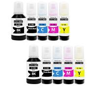 Supply Guy Encre compatibles avec Epson 105 106 pour EcoTank ET-7700 ET-7750 (10 Bouteilles d'encre de 2x127ml, 8x70ml)