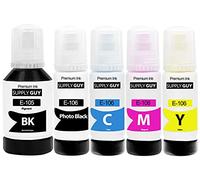 Supply Guy Encre compatibles avec Epson 105 106 pour EcoTank ET-7700 ET-7750 L7160 L7180 (5 Bouteilles d'encre de 1x127ml, 4x70ml)