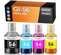 Supply Guy GI-56 Encre Compatible avec Maxify GX3050 GX4050 GX6050 GX7050 Compatible avec Canon GI56 Encre pigmentée (Pack Multiple 4X)