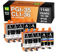 Supply Guy PGI 35 CLI 36 Cartouches d'encre pour Canon PIXMA Multipack | TR150 iP110 iP100 BX110 MAXIFY mini260 mini320 remplace Canon PGI-35 CLI-36 (10 cartouches)
