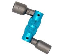 Supplying Demand ZT10 Tournevis à double écrou 1/4" et 5/16" Douilles à charnière Outil CVC