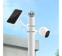 Support 2 en 1 pour caméra Ring Up Spotlight Cam Arlo Blink Eufy, support blanc ABS durable, support de panneau solaire sécurisé pour caméra extérieure
