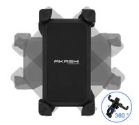 Support 2 Roue Smartphone/Phablette 6,8" Fixation Guidon Rotatif 360° Akashi
