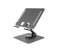 Support 2en1 pour Tablette et Tablette Convertible jusqu'à 13" MA-RST, Hauteur et Angle Réglables, Pliable, Antidérapant, Noir