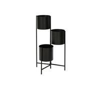 Support 3 Cache-Pots "Trio" en Métal 75cm Noir