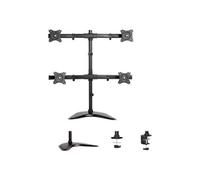 SUPPORT 4 MONITEURS DE BUREAU NOIR