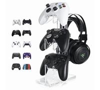 Support à 3 niveaux pour manettes de jeu - Support universel pour Switch, Xbox, PS5/PS4, casque et écran acrylique, fixation de bureau,
