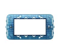 Support à 4 modules/places pour plaques, boîte 504, compatible avec Vimar Arke, haute qualité et longue durée de vie, pour plaques en plastique, aluminium et verre, originales et compatibles