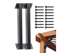 Support à 45 degrés - 42,8 x 8 x 8 cm - Support de pergola en bois à 45 degrés | 2 supports de montage pour étagère | Lot de supports de connexion robustes pour tonnelle murale, coin d'armoire, tête