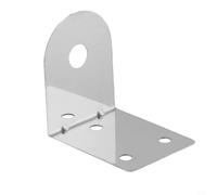 Support à angle droit en acier inoxydable pour purificateur d'eau et robinet - Plaque de suspension lisse pour carrelage, verre, mur en métal - Argenté - 5,7 cm (12 mm)