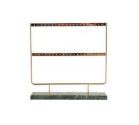 Support à bijoux 2-Tier Metal Earring Display Stand with Marble Base Présentoir