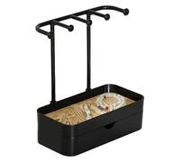 Support à bijoux - Boîte de rangement de bureau, coiffeuse | Étagère de rangement à bijoux, étagère à bijoux portable double couche pour bureau, présentoir, collier, corde à cheveux pour colliers,