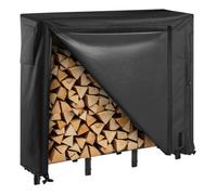 Support à Bois de Chauffage avec Housse Imperméable-VEVOR-Range-Charge Maximale 181 4 kg-Entièrement Couvert-Thermolaqué-Vérandas