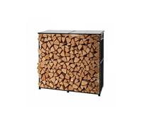 Support à bois de chauffage avec toit incliné range-bûches extérieur métal 185 x 70 x 180 cm capacité charge maximale 299 4 kg