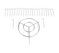 Support à brochettes en acier inoxydable avec 12 ou 24 brochettes rondes à rôtir - Résistant à la rouille, accessoire de barbecue peu encombrant pour la maison et l'extérieur (barbecue + 24 pièces)