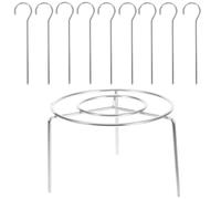Support à Brochettes Vertical en Acier Inoxydable 304, Argenté | Accessoire pour Friteuse à Air et Four Domestique, Structure Verticale, Grosse Capacité, Cuisson Homogène
