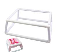 Support à broder mains libres - Cadre en anneau en PVC résistant, étagère à rembourrage rectangulaire | Support pour couture au point de, outil d'aiguille pour percer la peinture de soie, Estaci