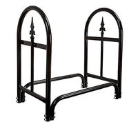 Support à bûches pour bois de chauffage d'intérieur, grand support de rangement pour bois de construction, support de bûches d'extérieur empilable, panier de brûleur pour poêle à bois, noir.AIBHT52820